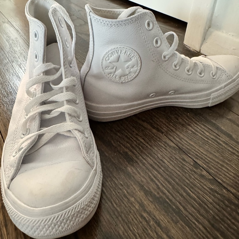 Converse White High-Top Sneakers